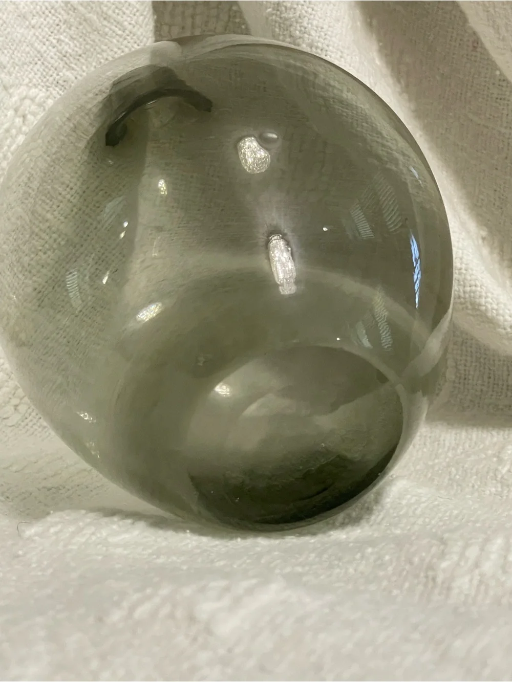 Ikea Retired Salong Jelinek Glass Vase - Smoke Gray 8”